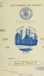 Annual report of Franklin, New Hampshire 1976_cover