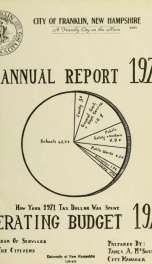 Annual report of Franklin, New Hampshire 1971_cover