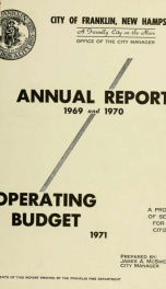 Annual report of Franklin, New Hampshire 1969-1970_cover