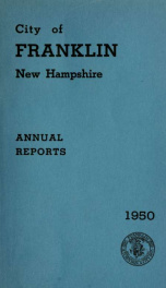 Annual report of Franklin, New Hampshire 1950_cover