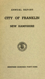 Annual report of Franklin, New Hampshire 1949_cover