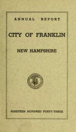 Annual report of Franklin, New Hampshire 1943_cover