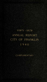 Annual report of Franklin, New Hampshire 1940_cover