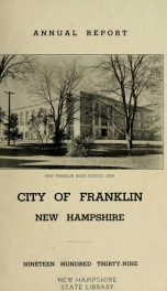 Annual report of Franklin, New Hampshire 1939_cover