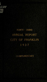 Annual report of Franklin, New Hampshire 1937_cover