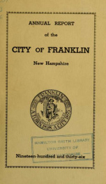 Annual report of Franklin, New Hampshire 1936_cover