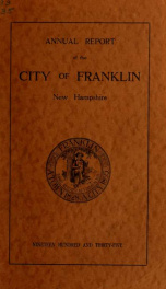 Annual report of Franklin, New Hampshire 1935_cover