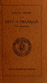 Annual report of Franklin, New Hampshire 1932_cover