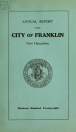 Annual report of Franklin, New Hampshire 1928_cover