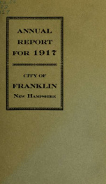 Annual report of Franklin, New Hampshire 1917_cover