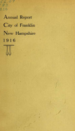 Annual report of Franklin, New Hampshire 1916_cover