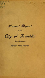 Annual report of Franklin, New Hampshire 1914_cover