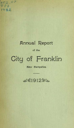 Annual report of Franklin, New Hampshire 1912_cover