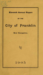 Annual report of Franklin, New Hampshire 1905_cover