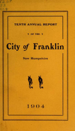 Annual report of Franklin, New Hampshire 1904_cover