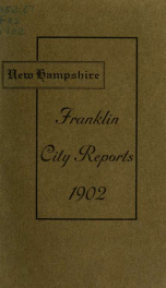 Annual report of Franklin, New Hampshire 1902_cover