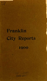 Annual report of Franklin, New Hampshire 1900_cover