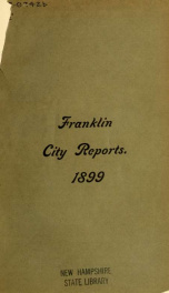 Annual report of Franklin, New Hampshire 1899_cover