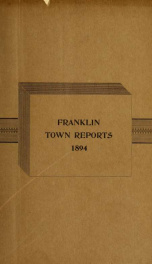 Annual report of Franklin, New Hampshire 1894_cover