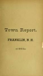 Annual report of Franklin, New Hampshire 1893_cover