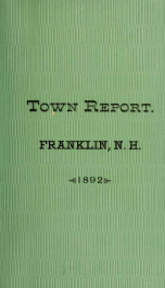 Annual report of Franklin, New Hampshire 1892_cover