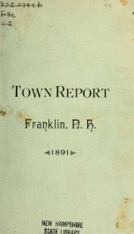 Annual report of Franklin, New Hampshire 1891_cover