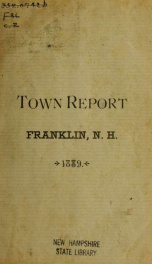 Annual report of Franklin, New Hampshire 1889_cover