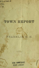 Annual report of Franklin, New Hampshire 1883_cover