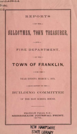 Annual report of Franklin, New Hampshire 1876_cover