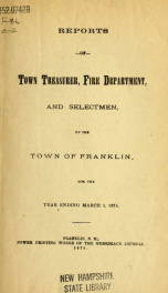 Annual report of Franklin, New Hampshire 1875_cover