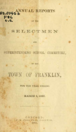 Annual report of Franklin, New Hampshire 1863_cover