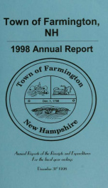 Annual reports of the Town of Farmington, New Hampshire 1998_cover