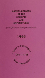 Annual reports of the Town of Farmington, New Hampshire 1996_cover