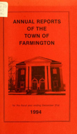 Annual reports of the Town of Farmington, New Hampshire 1994_cover