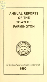 Annual reports of the Town of Farmington, New Hampshire 1990_cover