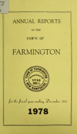 Annual reports of the Town of Farmington, New Hampshire 1978_cover