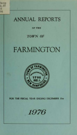 Annual reports of the Town of Farmington, New Hampshire 1976_cover