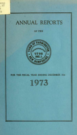 Annual reports of the Town of Farmington, New Hampshire 1973_cover