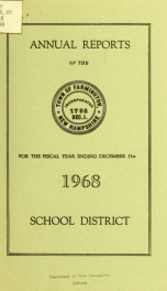 Annual reports of the Town of Farmington, New Hampshire 1968_cover