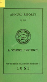 Annual reports of the Town of Farmington, New Hampshire 1961_cover