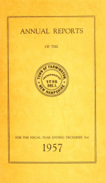 Annual reports of the Town of Farmington, New Hampshire 1957_cover