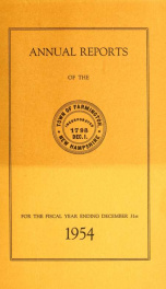 Annual reports of the Town of Farmington, New Hampshire 1954_cover