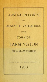 Annual reports of the Town of Farmington, New Hampshire 1953_cover