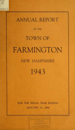 Annual reports of the Town of Farmington, New Hampshire 1944_cover