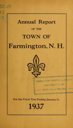 Annual reports of the Town of Farmington, New Hampshire 1937_cover