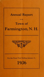 Annual reports of the Town of Farmington, New Hampshire 1936_cover