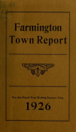 Annual reports of the Town of Farmington, New Hampshire 1926_cover