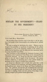 Sustain the Government! : Stand by the President!_cover