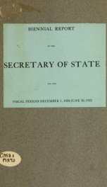 Biennial report of the Secretary of State of North Carolina for the ... [serial] 1920/22_cover