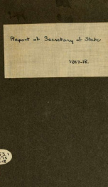 Biennial report of the Secretary of State of North Carolina for the ... [serial] 1916/18_cover